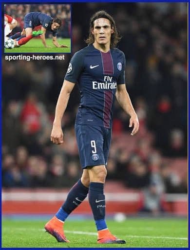 16-17 パリ・サンジェルマン　カバーニ　NIKEオフィシャルユニフォーム