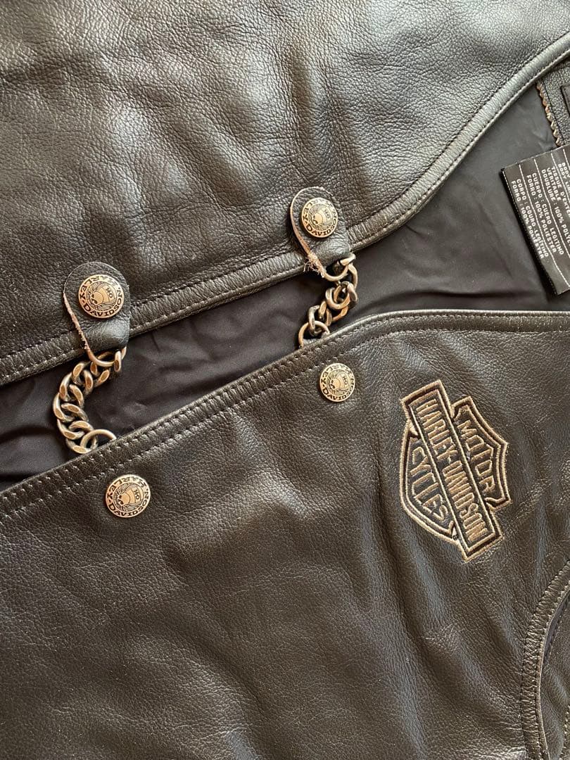 新品未使用Harley-Davidsonレザーベスト スカルベスト 現品限り特価