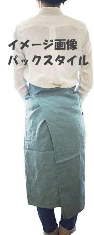 リトアニア製　Linne　リネン/麻　キッチンエプロン BK