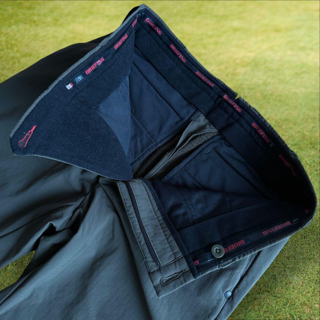 極美品　裏起毛　蓄熱　ブリーフィング　パンツ　黒　カーキ　S〜M相当　秋冬