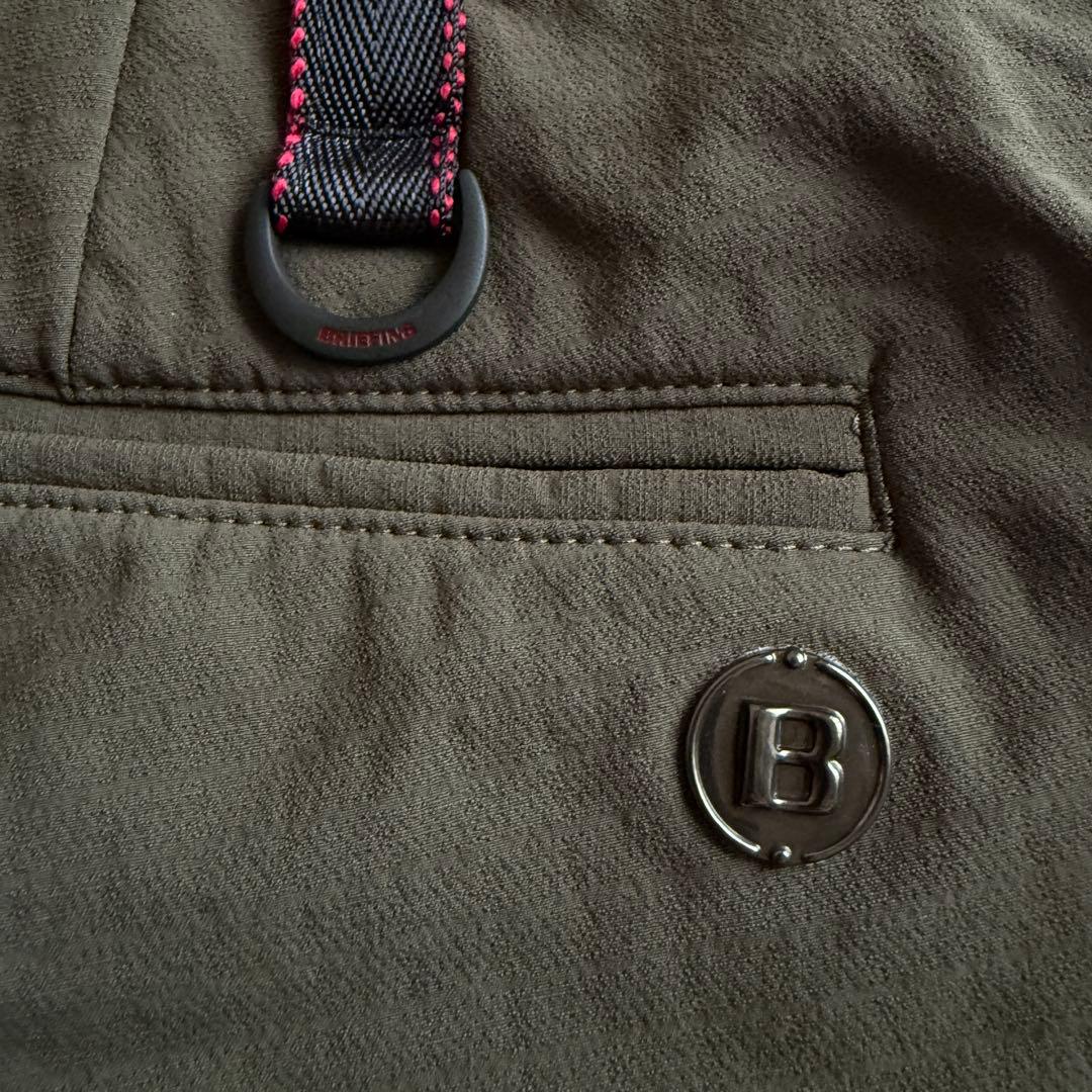 極美品　裏起毛　蓄熱　ブリーフィング　パンツ　黒　カーキ　S〜M相当　秋冬