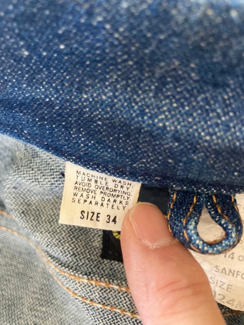 【極美品】70年代ラングラー 124mj デニムジャケットsize 34