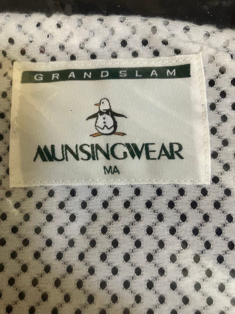 新品タグ付き80年代日本製デサントマンシングウエアネイビー ポケッタブルベストM