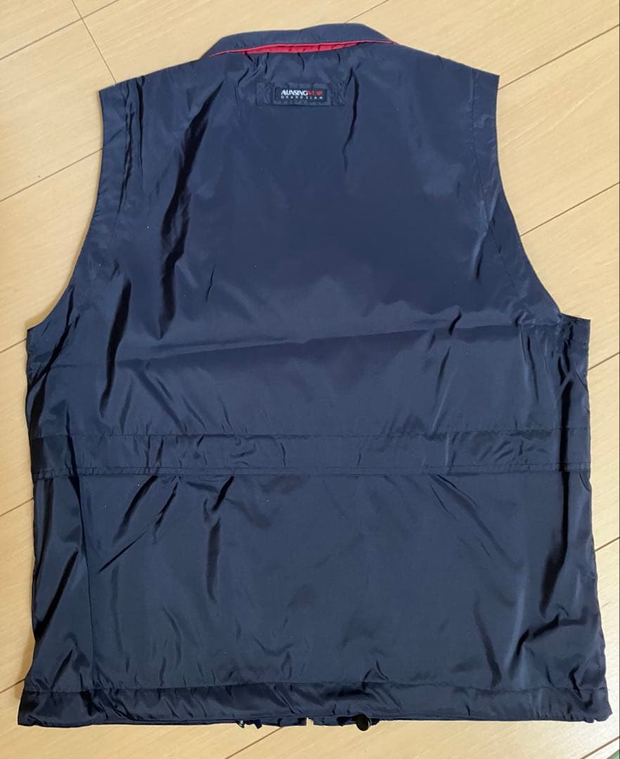 新品タグ付き80年代日本製デサントマンシングウエアネイビー ポケッタブルベストM
