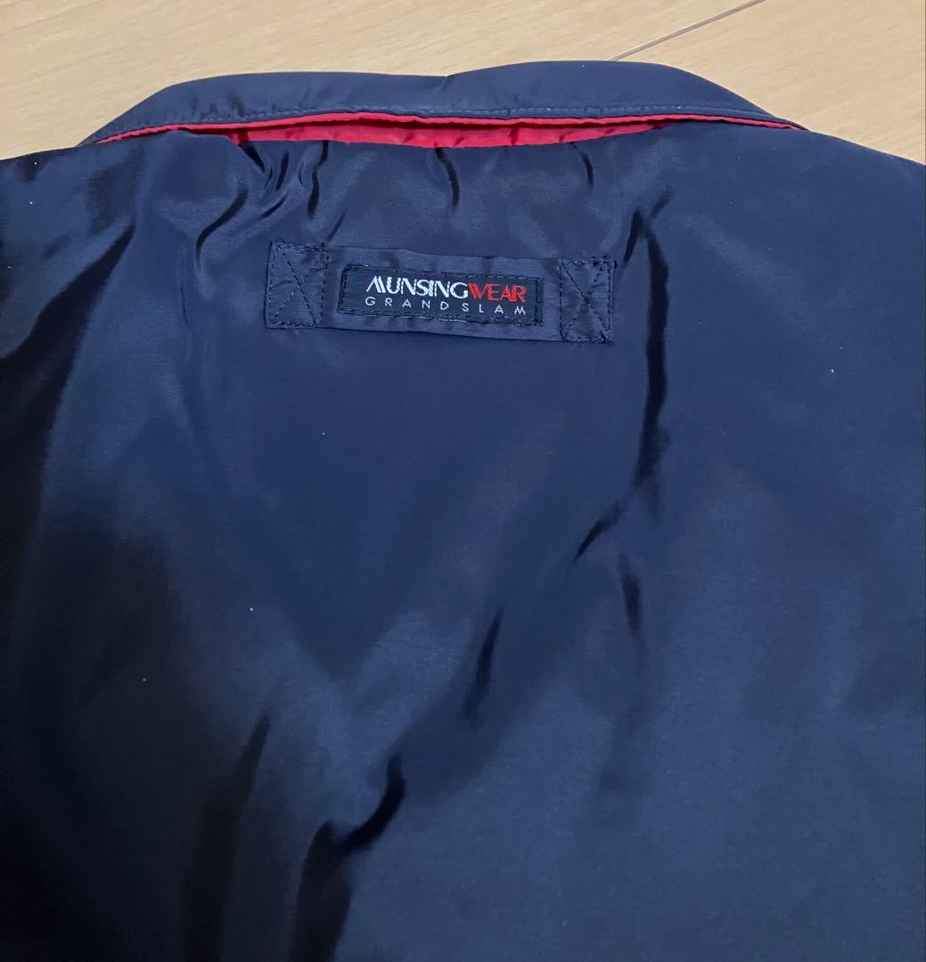 新品タグ付き80年代日本製デサントマンシングウエアネイビー ポケッタブルベストM