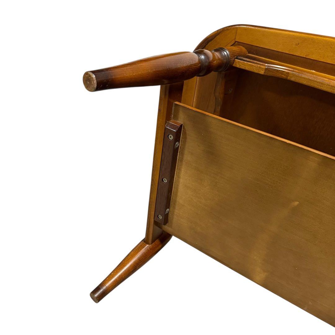 レアデザイン カリモク オーバル コーヒーテーブル 棚付き