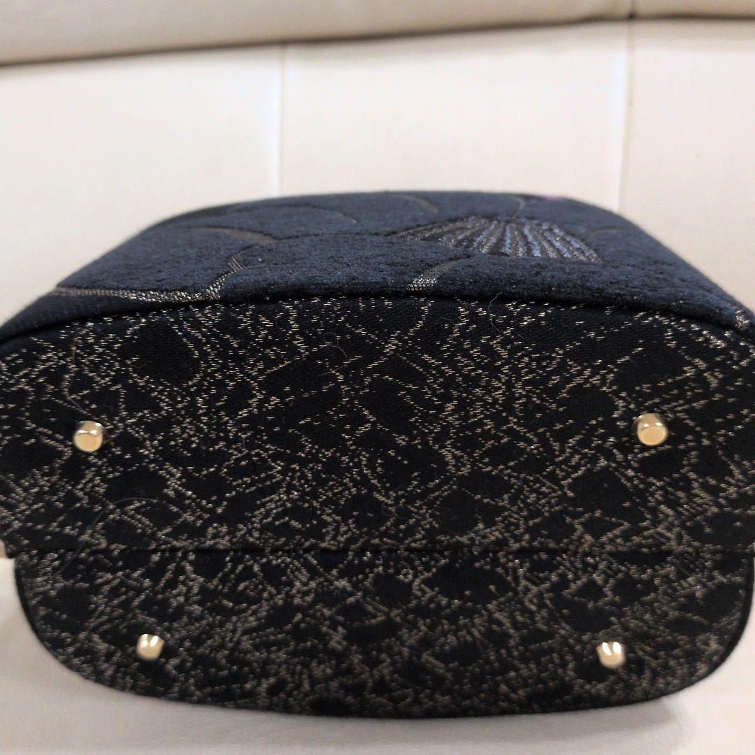 黒花柄刺繍 和装用バッグと草履まとめて　振袖などに　美品