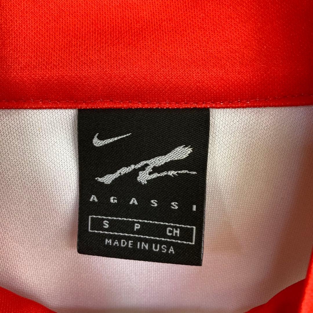 【USA製】NIKE アガシ ハーフジップ 半袖 シャツ ジャージ 古着