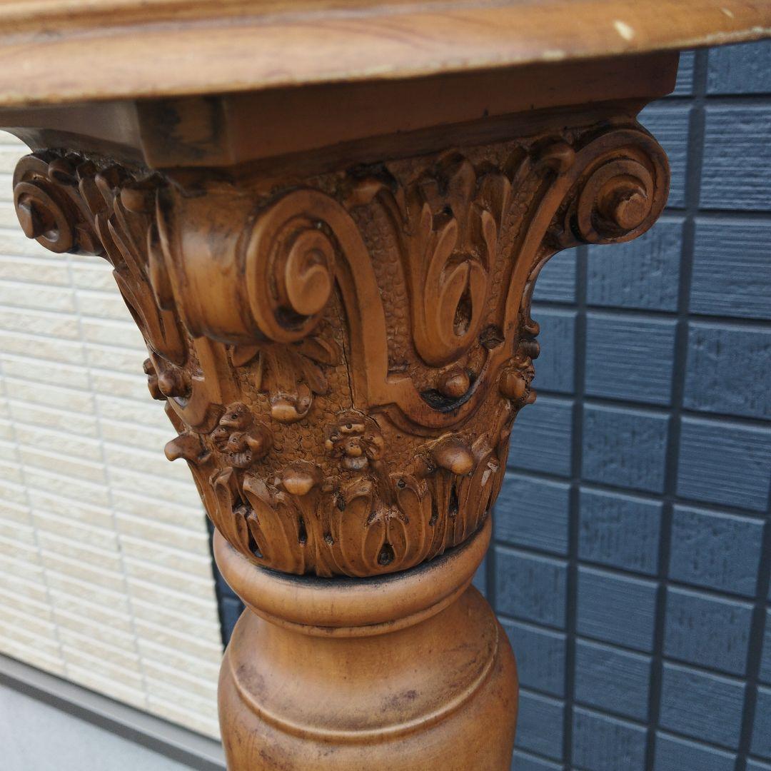 アンティーク バーリーツイスト花台ディスプレイ台✨ガハハ本舗アンティーク市✨