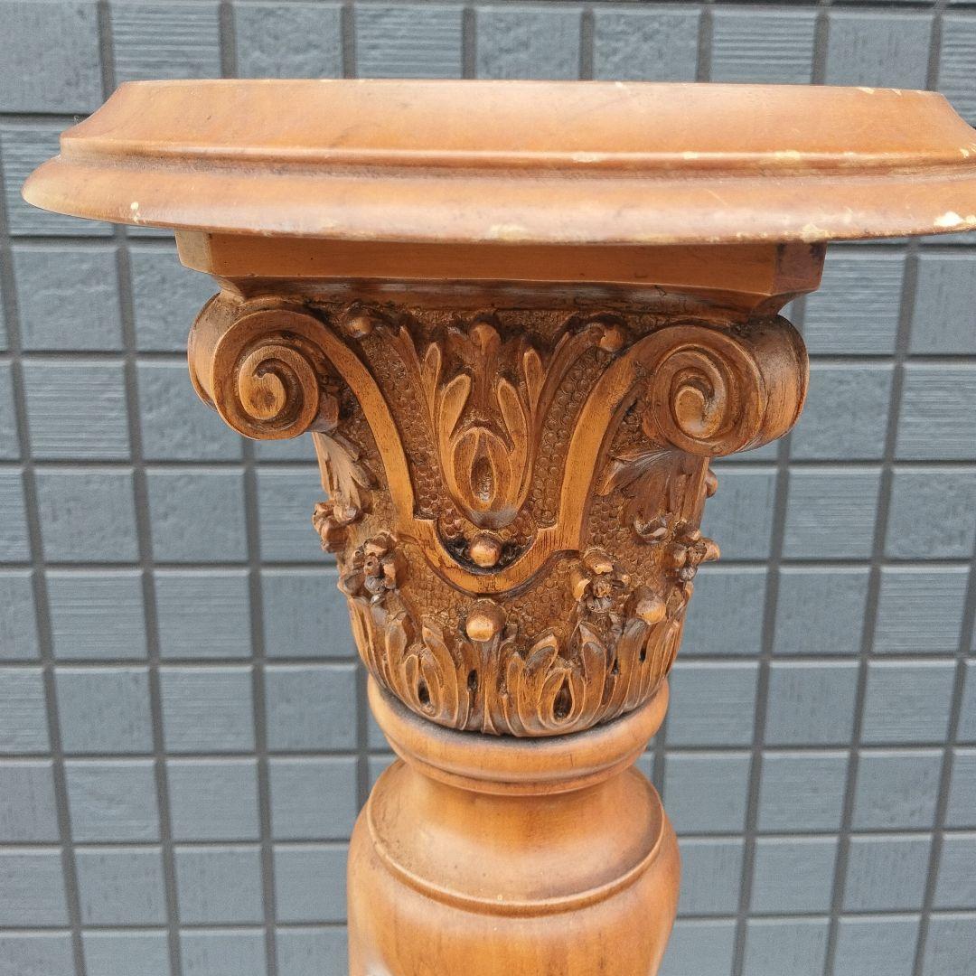 アンティーク バーリーツイスト花台ディスプレイ台✨ガハハ本舗アンティーク市✨