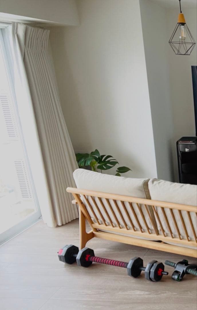 ニトリ遮光1級オーダーカーテン＋レースセット　幅200×丈187 ×2枚