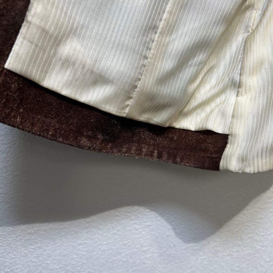 希少 HERMES マルジェラ期 上質 スエード レザー 総柄 ジップ ベスト