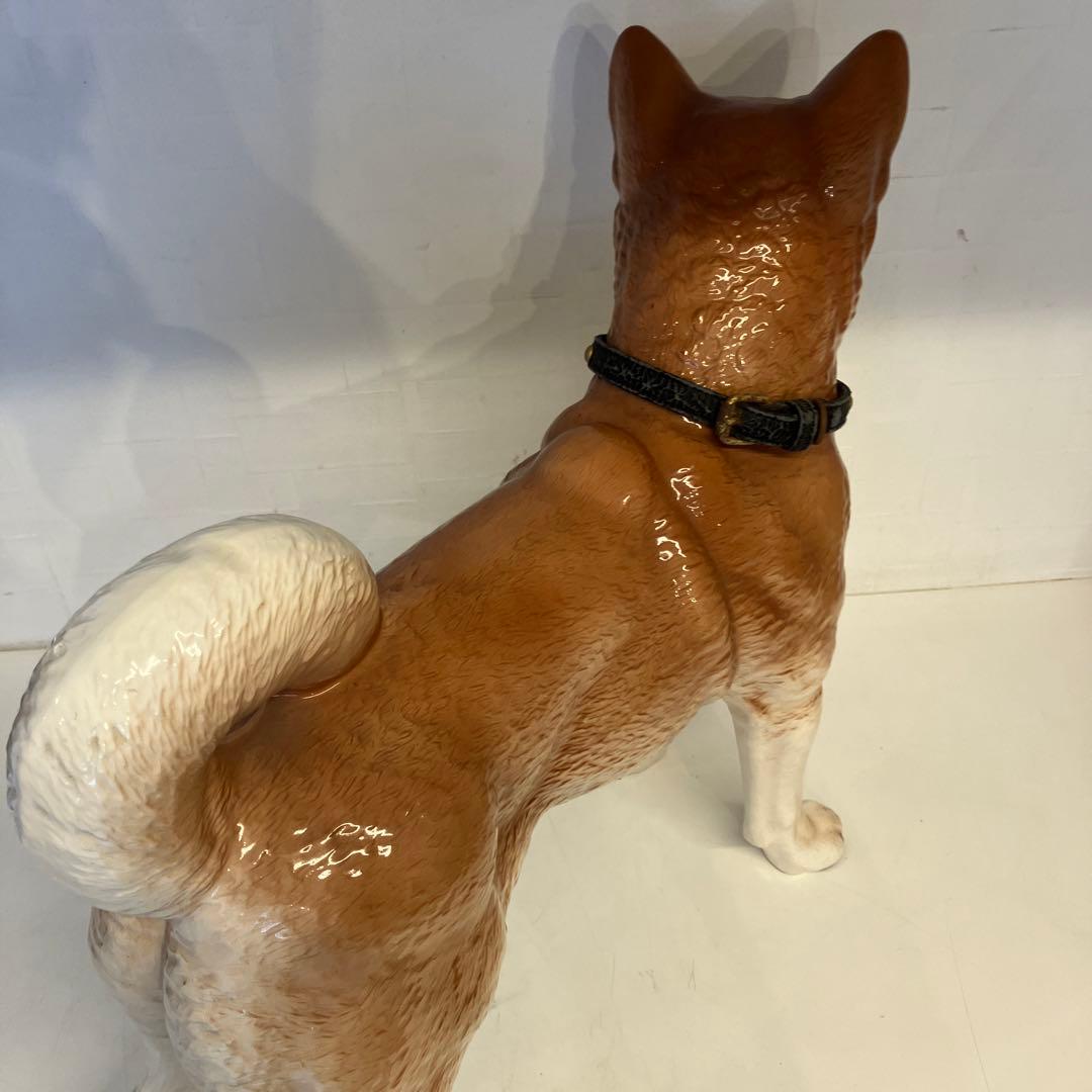 加藤工芸 芝犬 陶器 置物KATO KOUGEI ハンドプリント 38cm