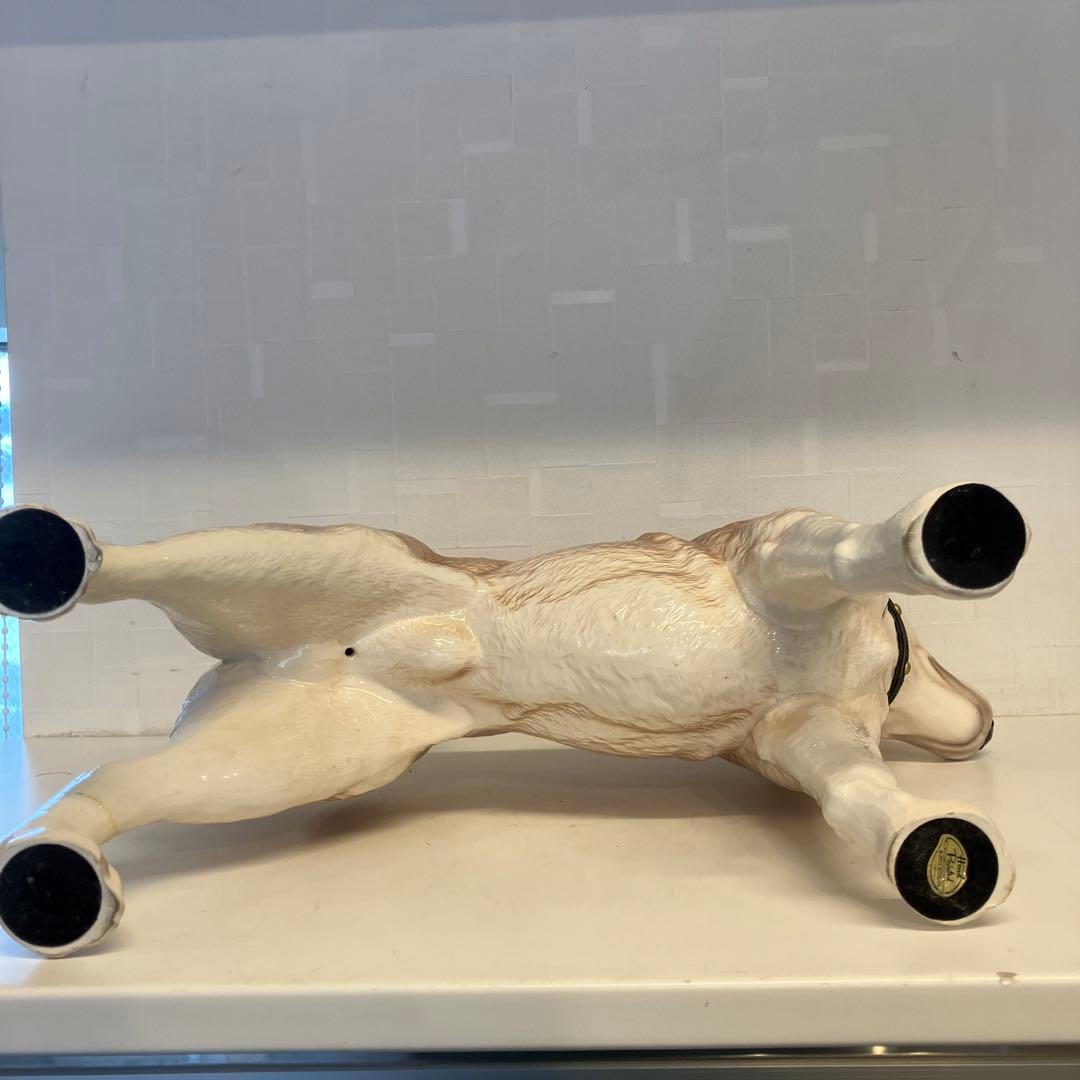 加藤工芸 芝犬 陶器 置物KATO KOUGEI ハンドプリント 38cm