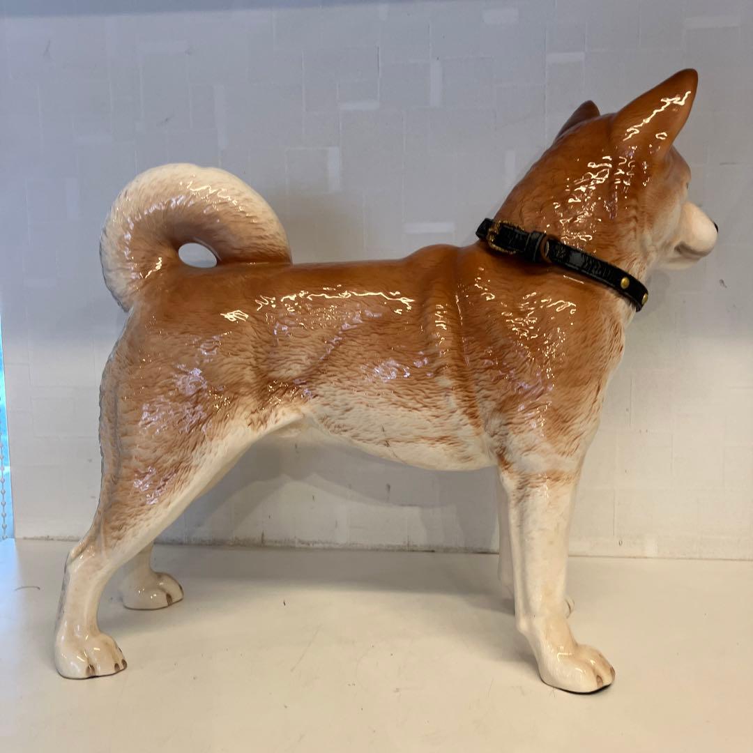 加藤工芸 芝犬 陶器 置物KATO KOUGEI ハンドプリント 38cm