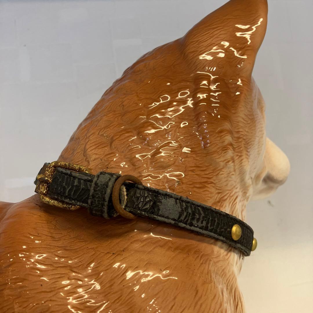 加藤工芸 芝犬 陶器 置物KATO KOUGEI ハンドプリント 38cm