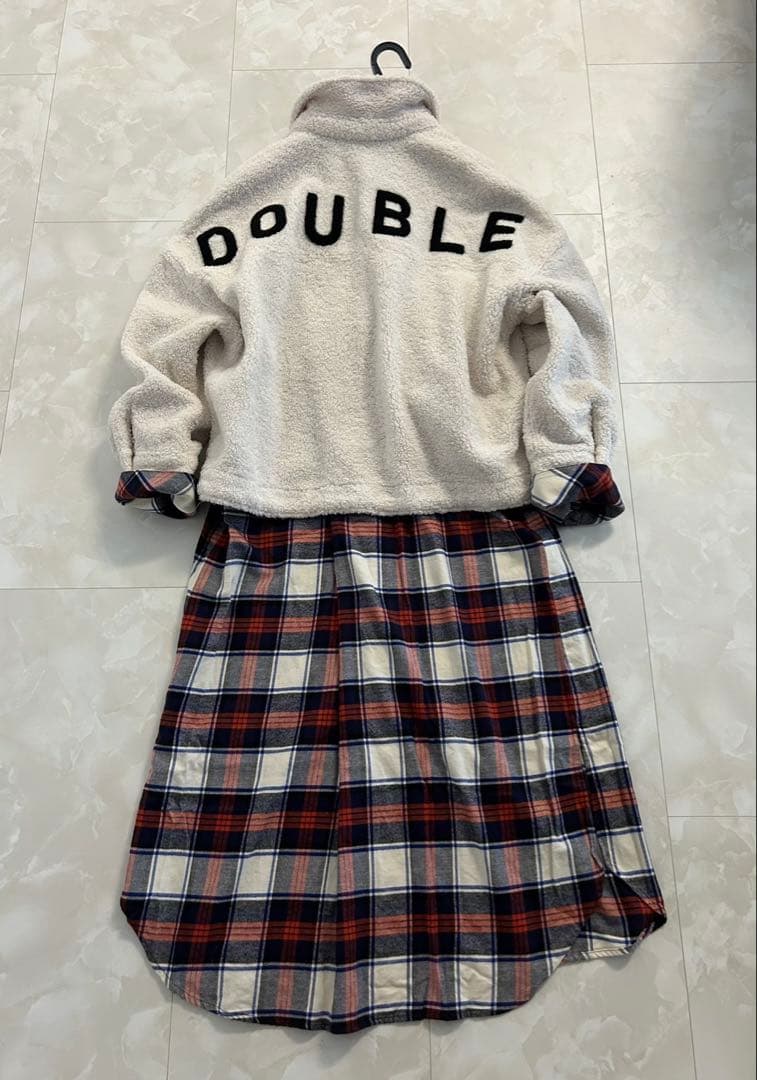 ダブルスタンダードクロージング タータンチェック シャツワンピース