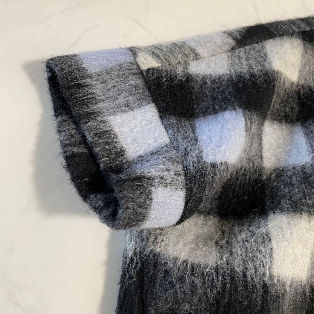 jines ジネス　チェック柄ポンチョコート