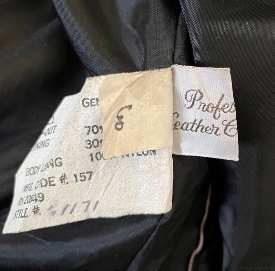 【70s vintage】シングルライダース　serval　usa製　短丈　本革