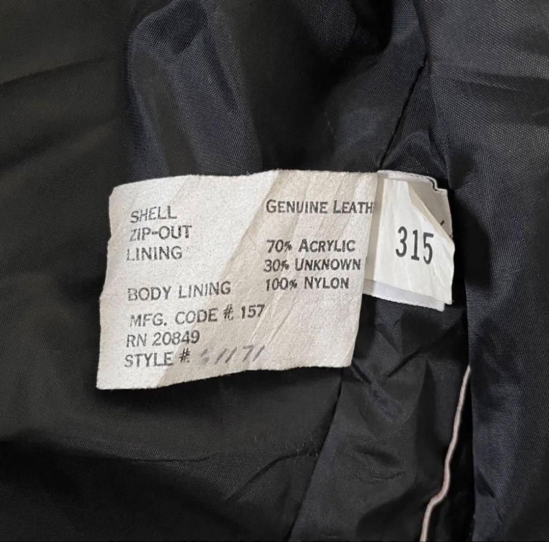 【70s vintage】シングルライダース　serval　usa製　短丈　本革