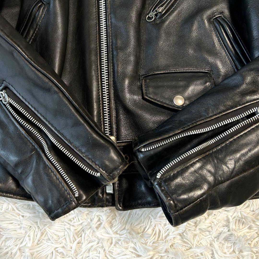 Schott 613 40 牛タグ ワンスター ダブルライダースジャケット