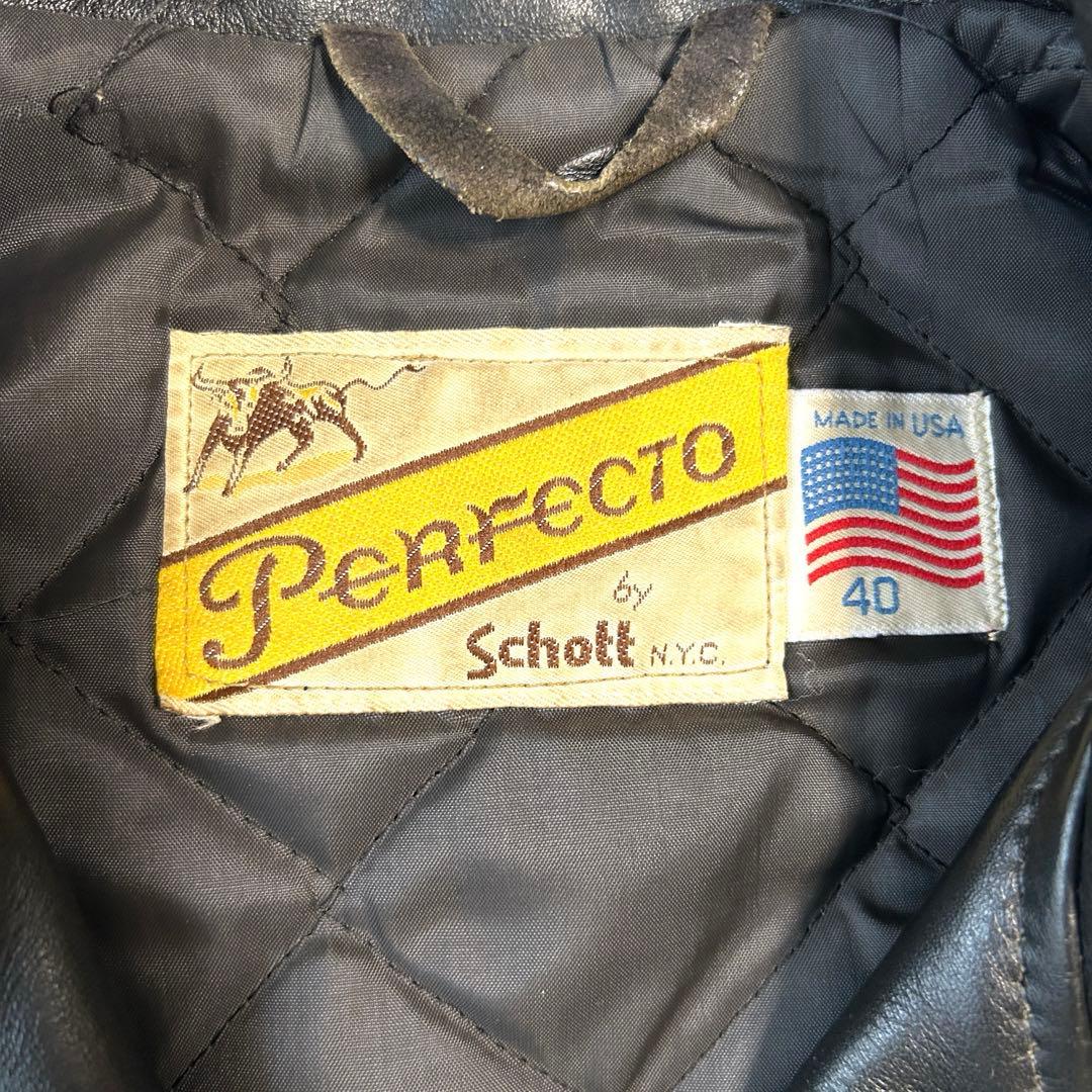 Schott 613 40 牛タグ ワンスター ダブルライダースジャケット
