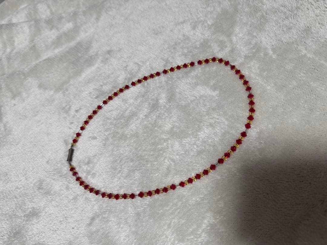 846 ネックレス 赤色