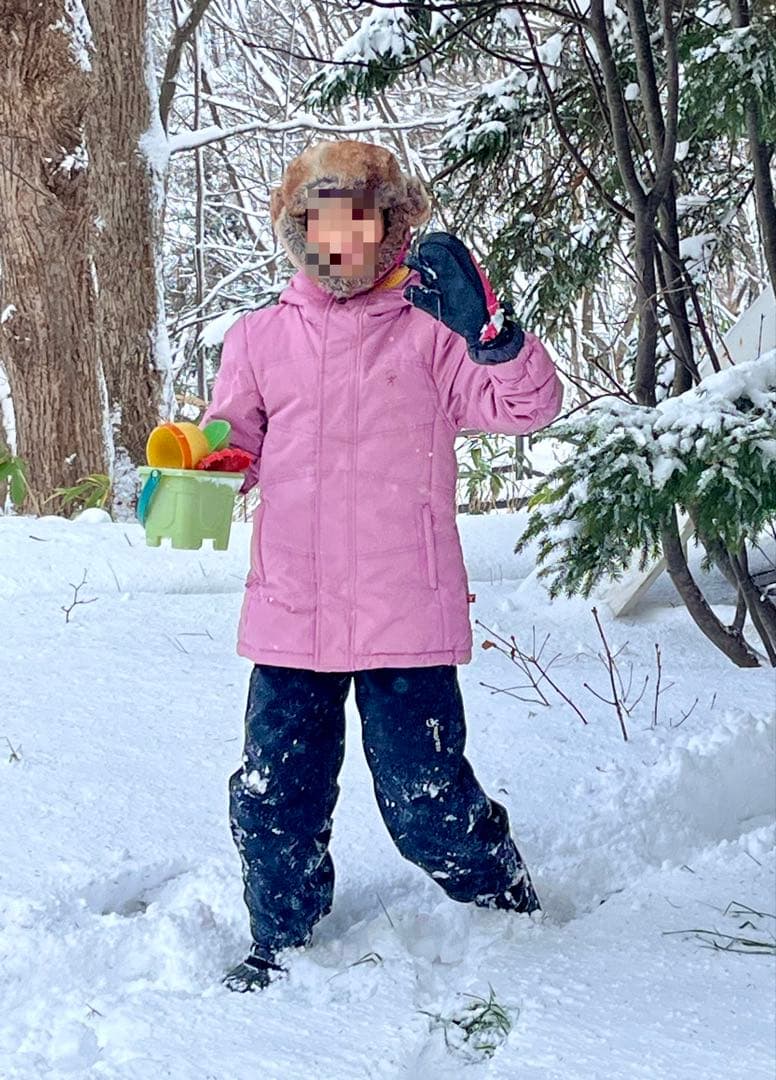 【美品】イスビョン ISBJORN SWEDEN ファー付 スキーウェア 上下