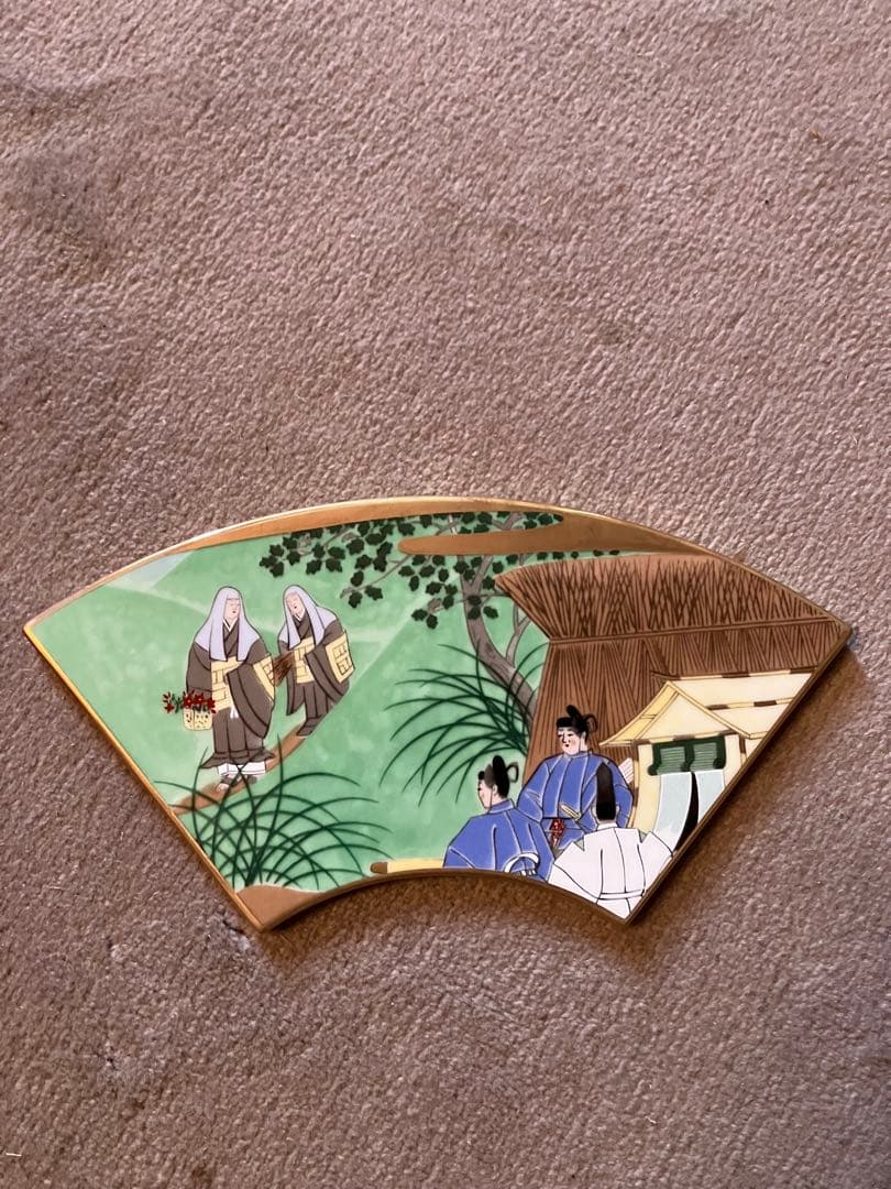 「平家物語扇面絵」高級磁器製絵皿 10枚セット 予約限定版(全13枚中3枚欠品)