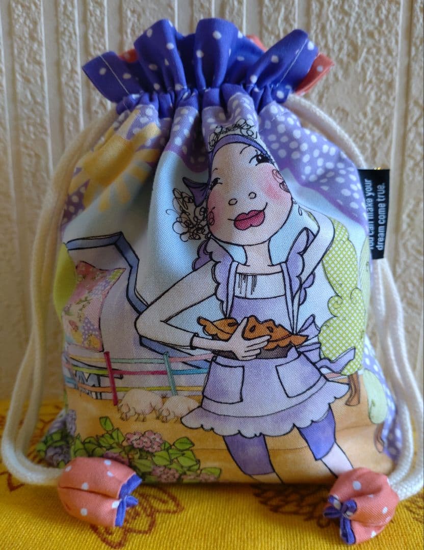 【専用ページ】ラケットケース〈巾着型）＆　ロラライハリス巾着袋2点