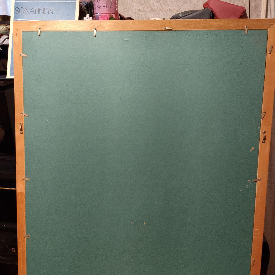 【９月特価】額入り絵画　ゴッホ「花瓶のバラ」大きな作品　名画　額縁　美術館で購入