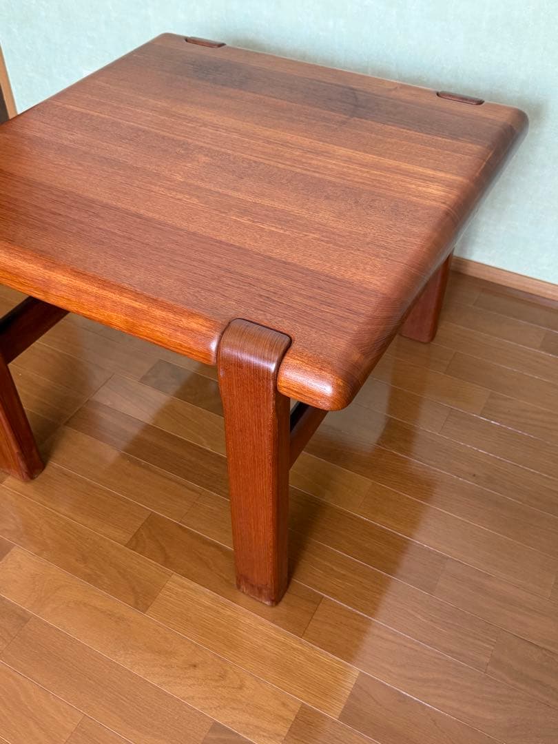 コーヒーテーブル　ローテーブル　チーク材　無垢　北欧家具　ビンテージ