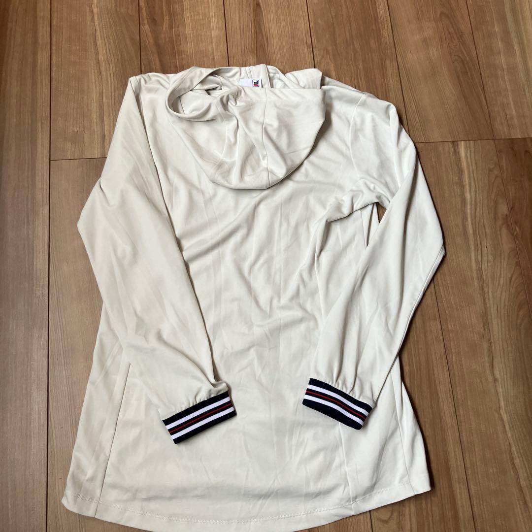 美品！フィラ 2023SS フルジップロングパーカー VL2610 白 L