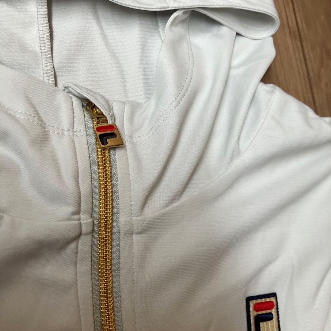 美品！フィラ 2023SS フルジップロングパーカー VL2610 白 L