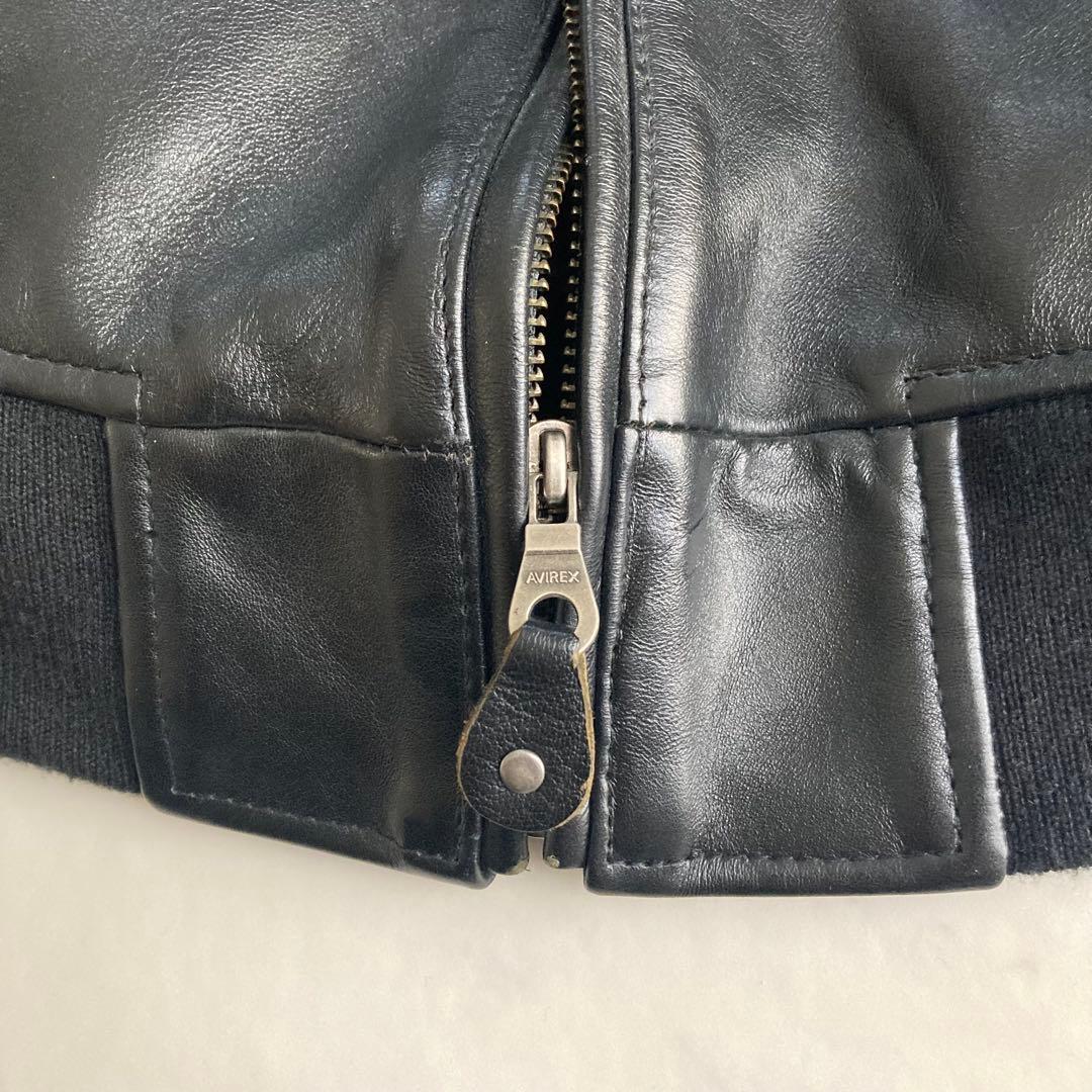 【レア】AVIREX 限定レザージャケット ドラゴン刺繍 XL