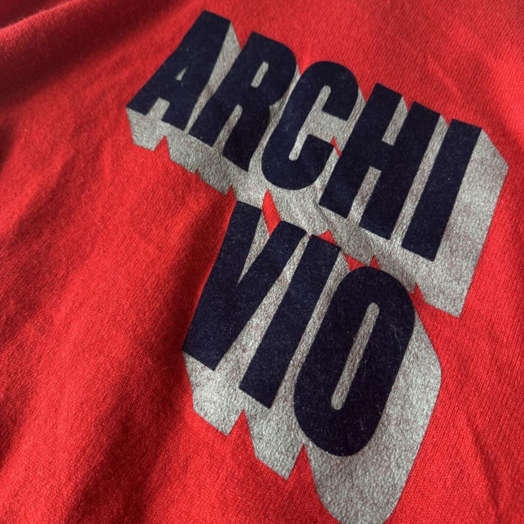 ARCHIVIO カシミヤ100% ニット Sz.48 Lサイズ レッド ライン