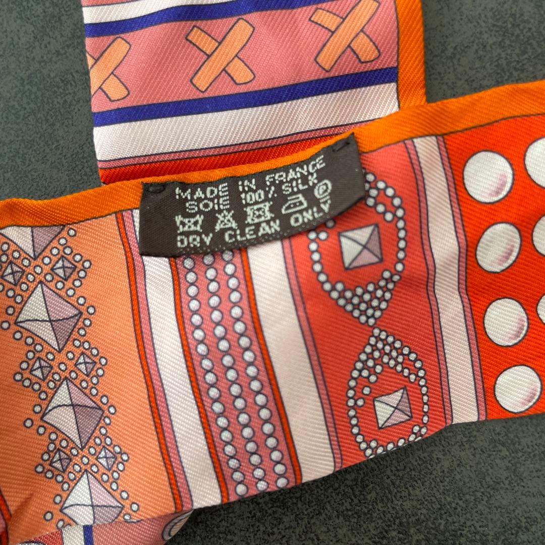 y*i様 エルメスHERMÈS 銀座正規店購入　カデナ柄スカーフ ロゴあり　ツイ