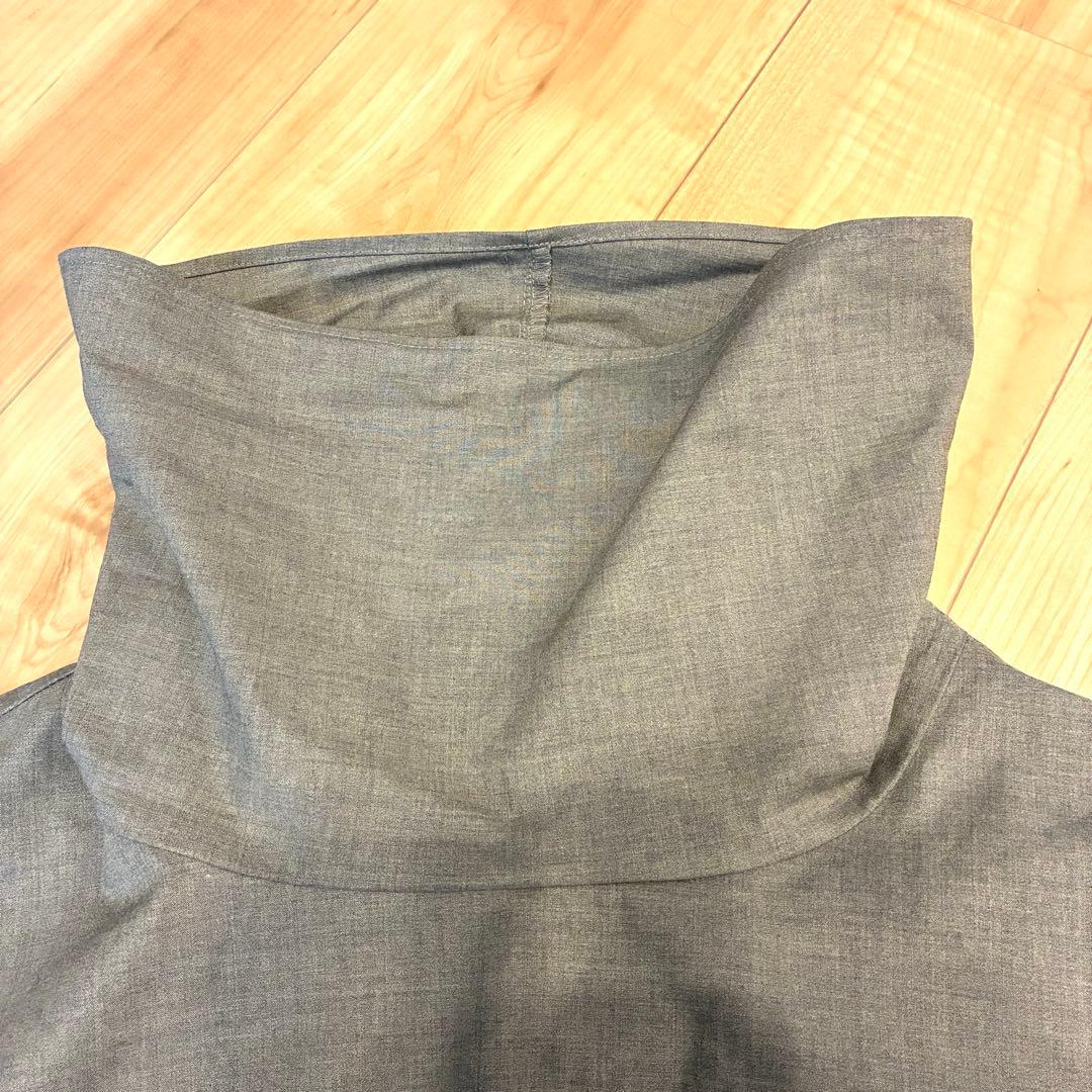 【美品】ミズイロインド ハイネック ブラウス カットソー チュニック　グレー