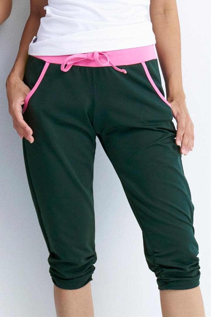 ミカノ・ミカランセ・裾サイドギャザーベーシックギャグスターパンツ clap