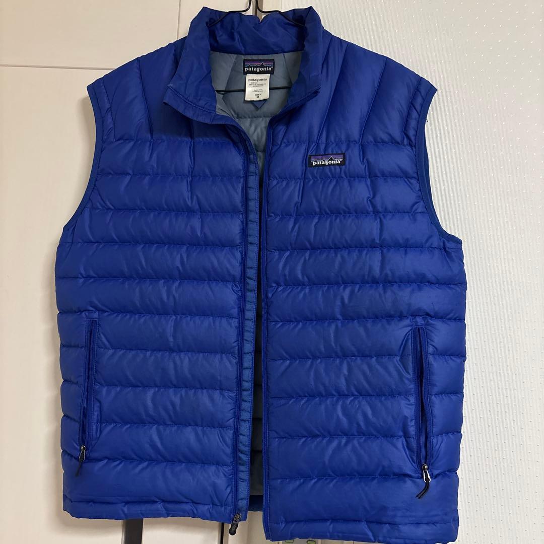 patagonia メンズ M ダウンベスト 青　パタゴニア