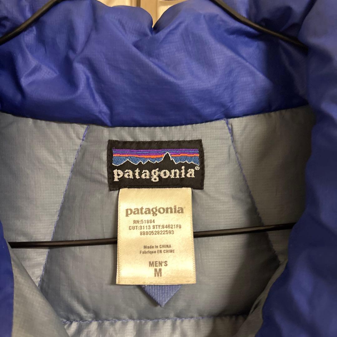 patagonia メンズ M ダウンベスト 青　パタゴニア