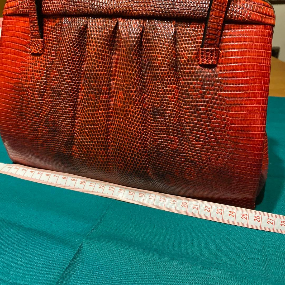 JUJUCO 【超美品】ヴィンテージ 赤 レザー ハンドバッグ