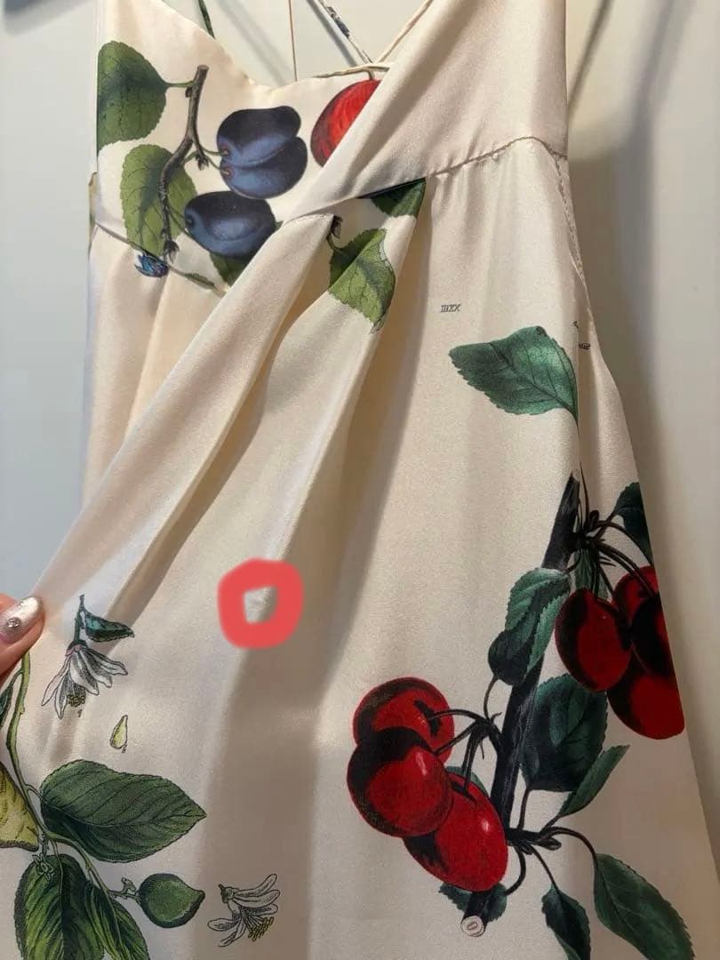 caban・HARVESTプリントロングワンピース