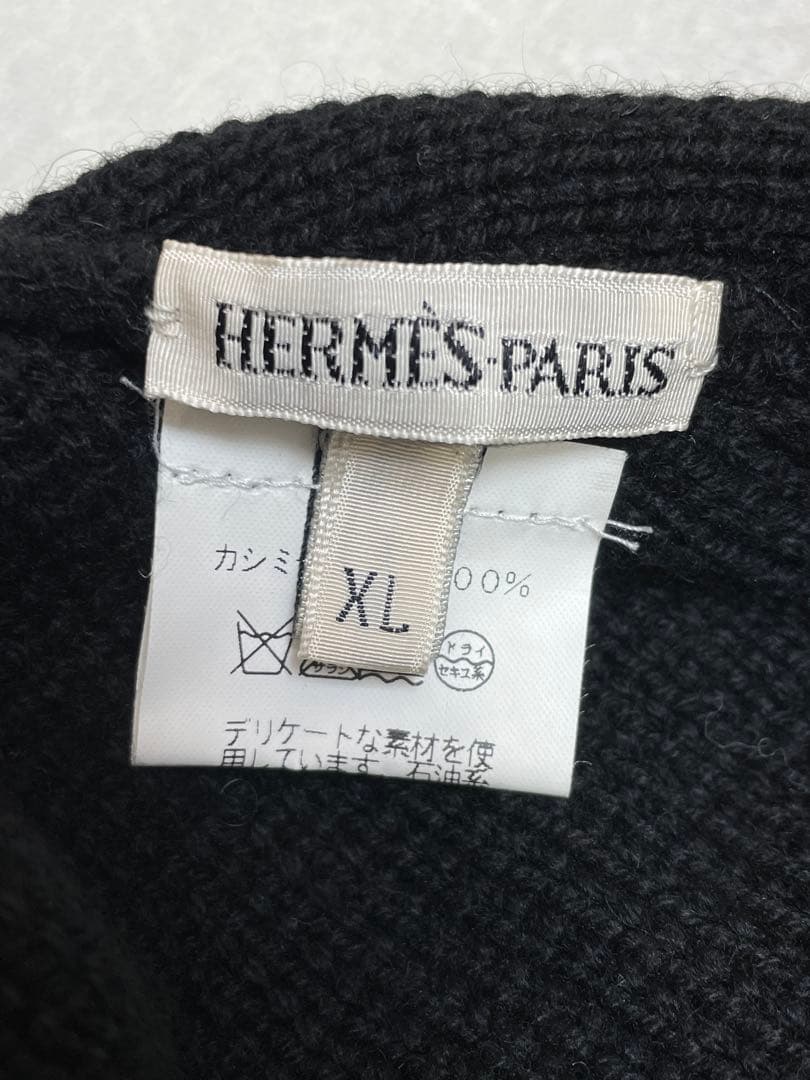 エルメス マルジェラ期 ニット帽 ビーニー 希少 黒 ブラック