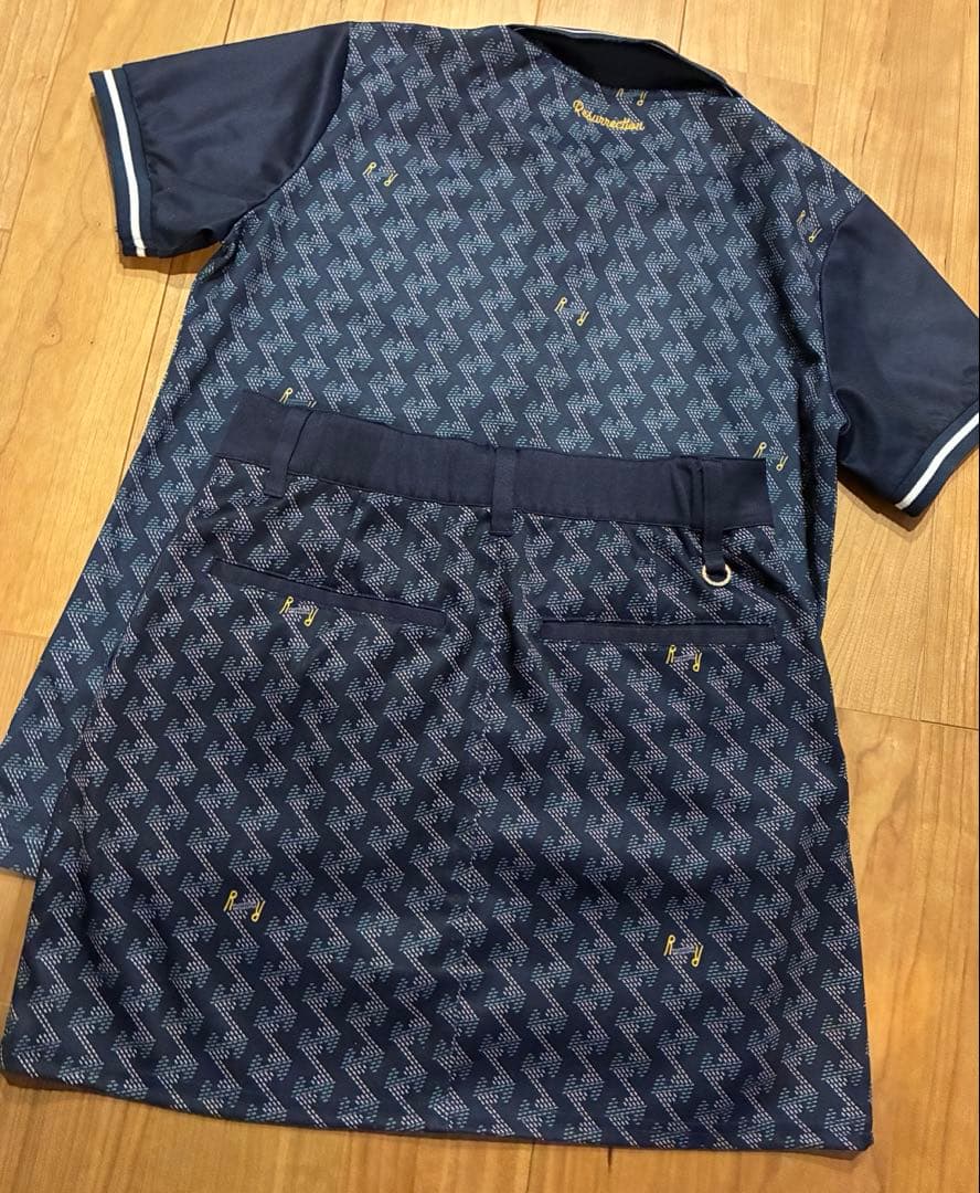 レザレクション　レディースセットアップネイビー　ポロシャツスカート