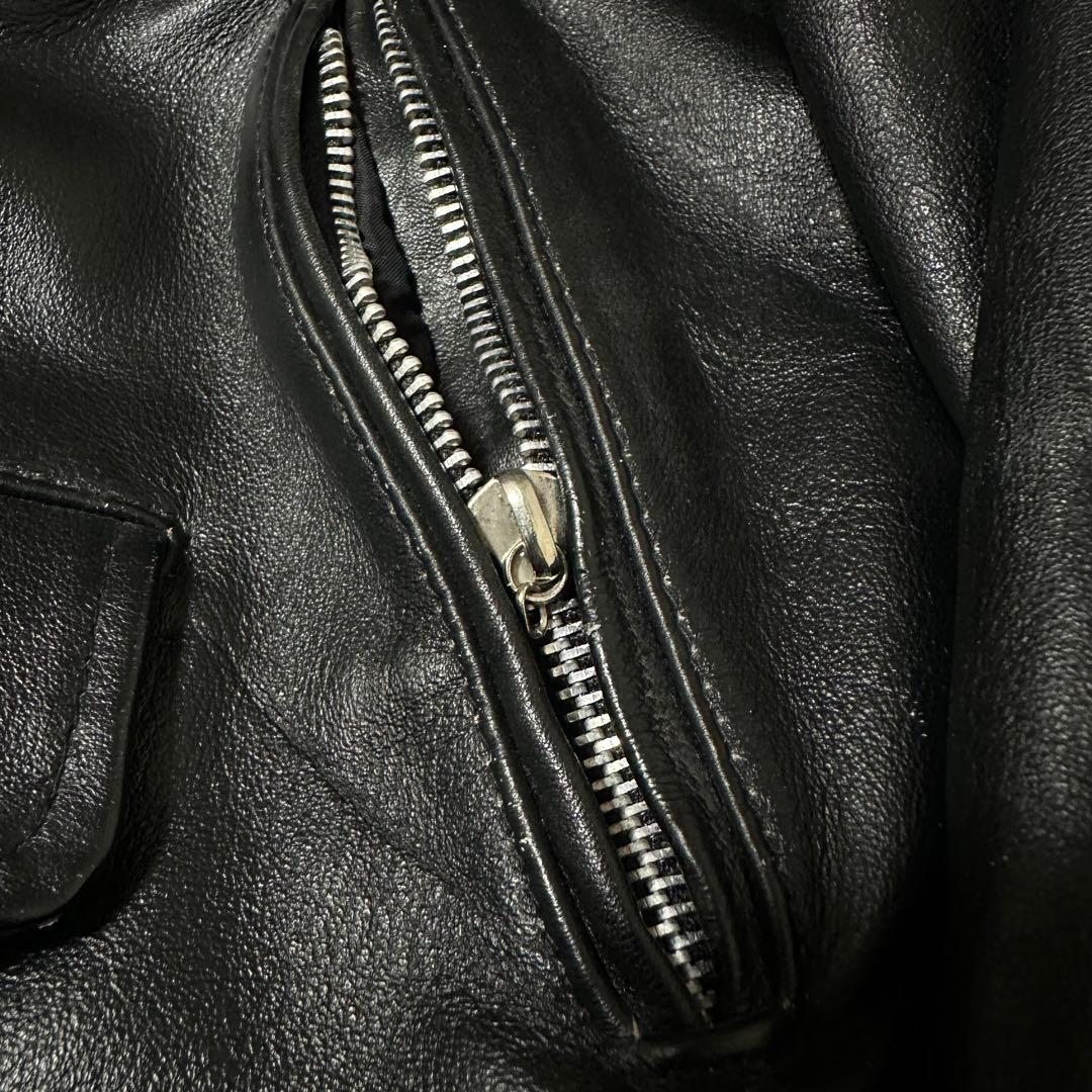 80s Adventure Bound ダブル ライダースジャケット レザー S