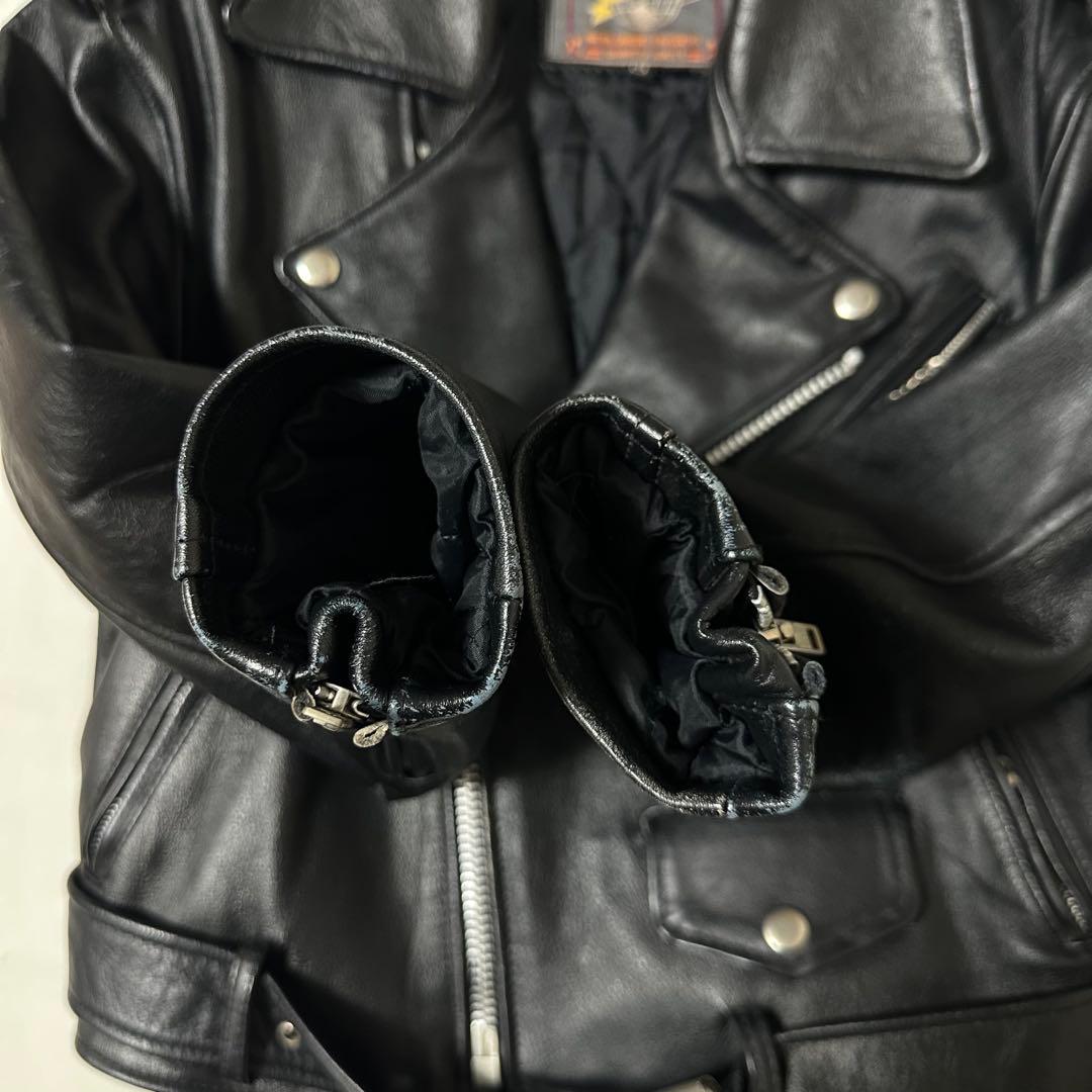 80s Adventure Bound ダブル ライダースジャケット レザー S