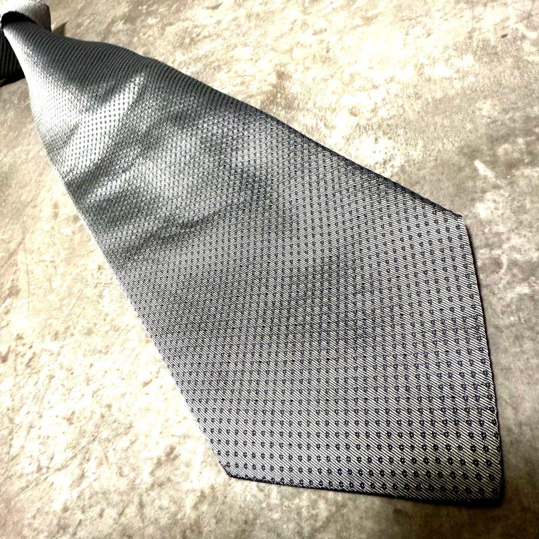 GUCCI グッチ ネクタイ ドット柄 シルク ハイブランド シルバー 結婚式