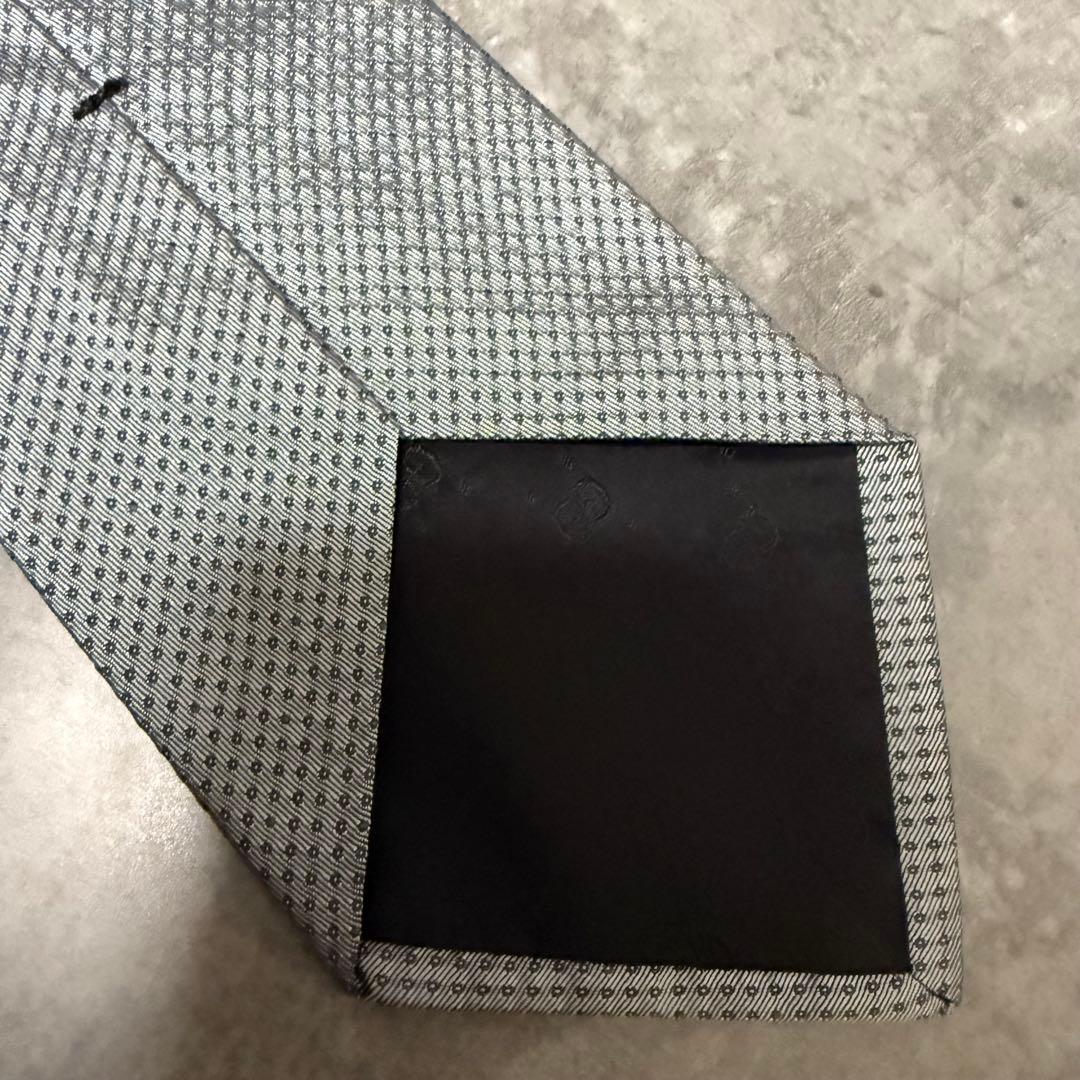 GUCCI グッチ ネクタイ ドット柄 シルク ハイブランド シルバー 結婚式