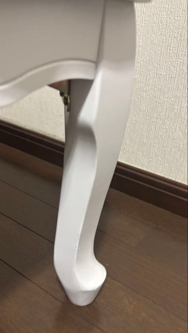 アンティーク調 テーブル 猫脚 ホワイト ヨーロピアン ロココ調 フェミニン